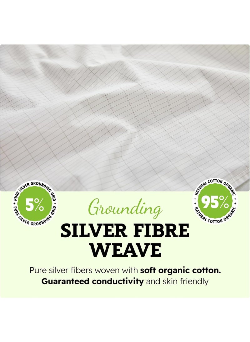 Grounding Sheet, Fits ALL Bed Sizes, Organic Cotton + Silver Fiber, 24" x 104" - Image 5