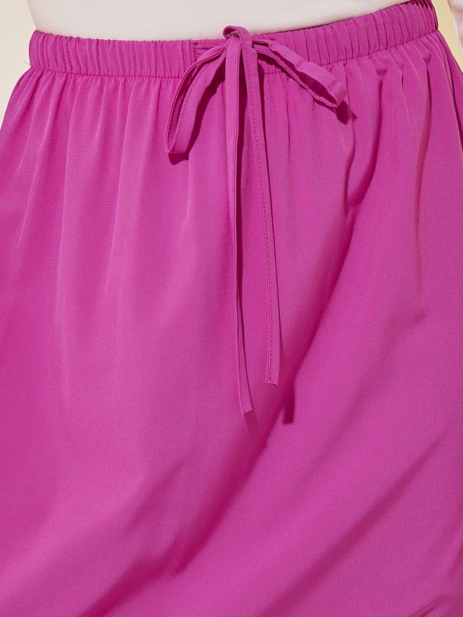 Take Two Take Two Lace Trim A-Line Maxi Skirt with Drawstring Waist  - Image 3