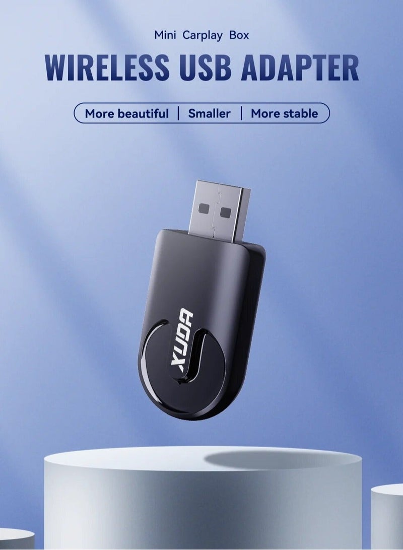 زودا محول XUDA اللاسلكي الصغير لـ CarPlay و Android Auto، تحويل من سلكي إلى لاسلكي، توصيل وتشغيل مع اتصال تلقائي، واي فاي 5 جيجاهرتز بدون تأخير، متوافق مع iOS 10+ و Android 11+ - Image 1
