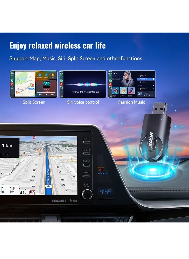 زودا - XUDA جديد لاسلكي CarPlay أندرويد السيارات محول لاسلكي ذكي صندوق صغير التوصيل والتشغيل واي فاي اتصال سريع عالمي - Image 1