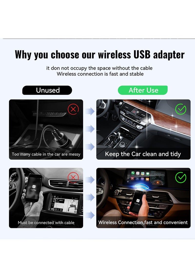 زودا - XUDA جديد لاسلكي CarPlay أندرويد السيارات محول لاسلكي ذكي صندوق صغير التوصيل والتشغيل واي فاي اتصال سريع عالمي - Image 1