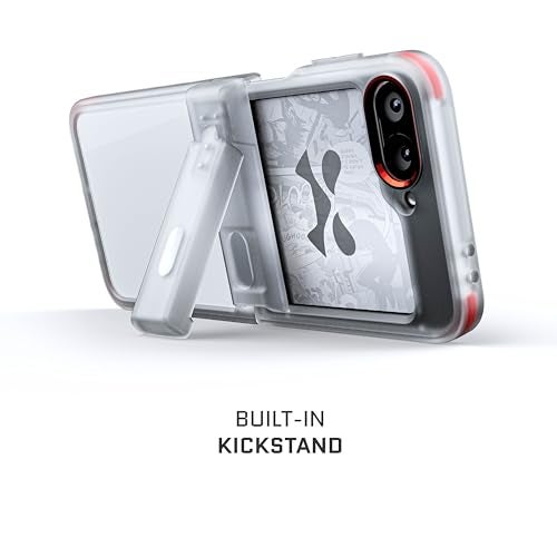 Ghostek Covert Clear Galaxy Z Flip 6 Case with Built-in Kickstand and Full Hinge Protection Shockproof Protective Phone Cover Designed for 2024 Samsung Galaxy Z Flip6 (6.7") (Clear) - Image 3