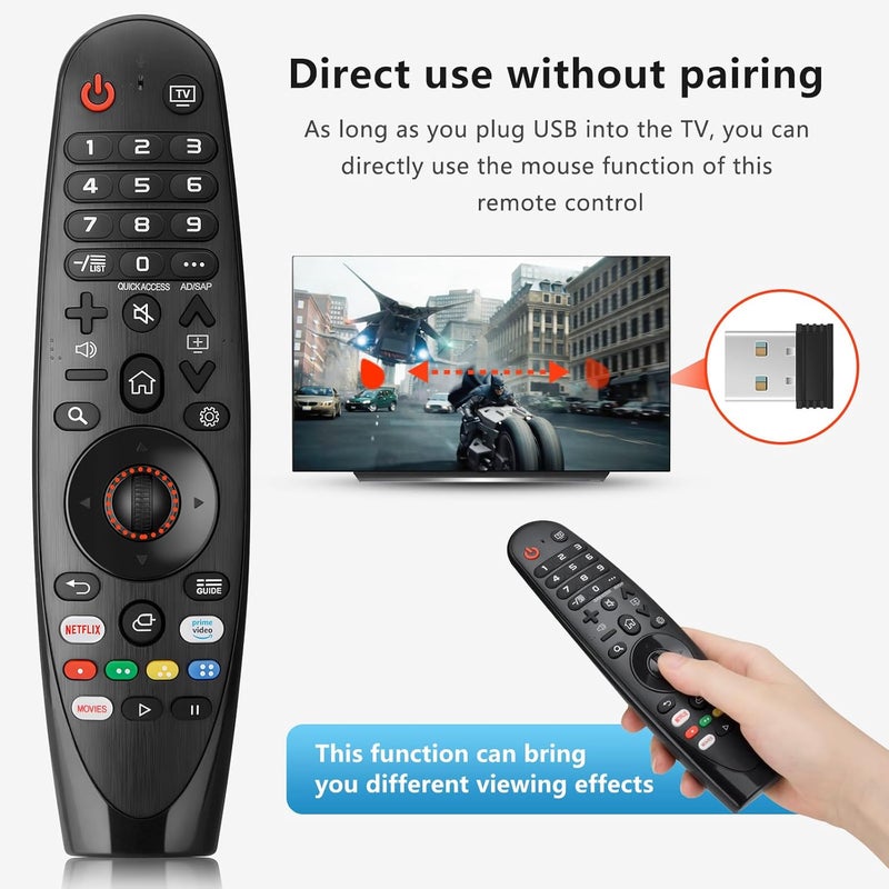LOUTOC Replacement Remote Control for LG Smart TV with Magic Wheel Function, AN-MR20GA Compatible with AN-MR19BA, AN-MR18BA(NO Voice Function) - Image 3