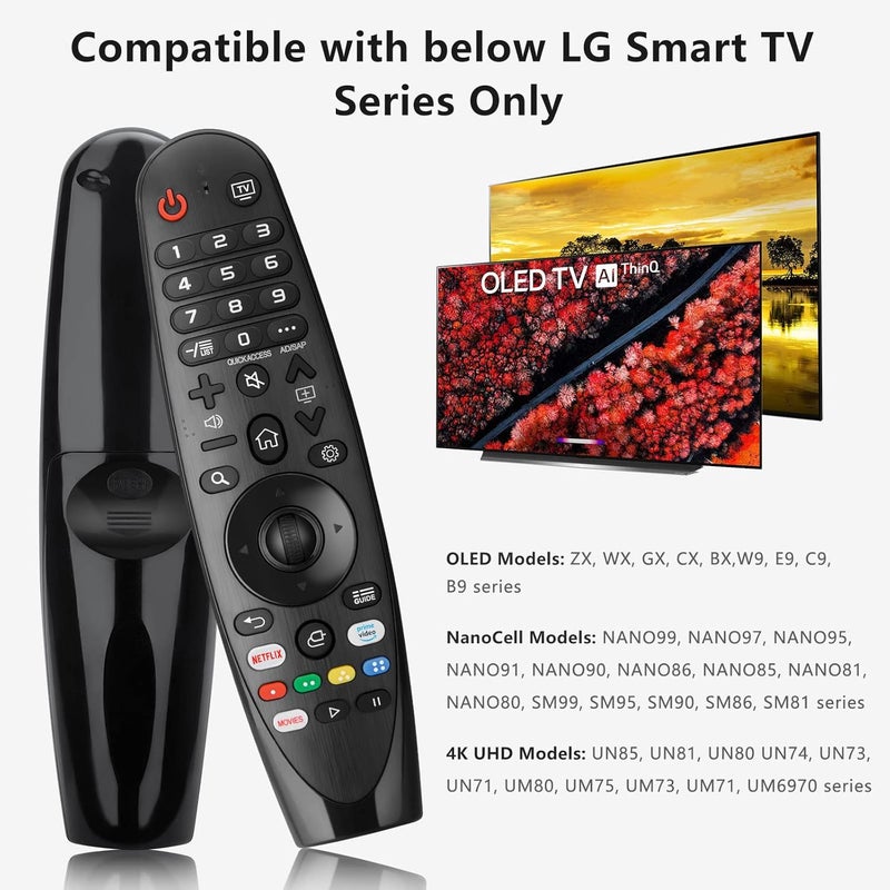 LOUTOC Replacement Remote Control for LG Smart TV with Magic Wheel Function, AN-MR20GA Compatible with AN-MR19BA, AN-MR18BA(NO Voice Function) - Image 2