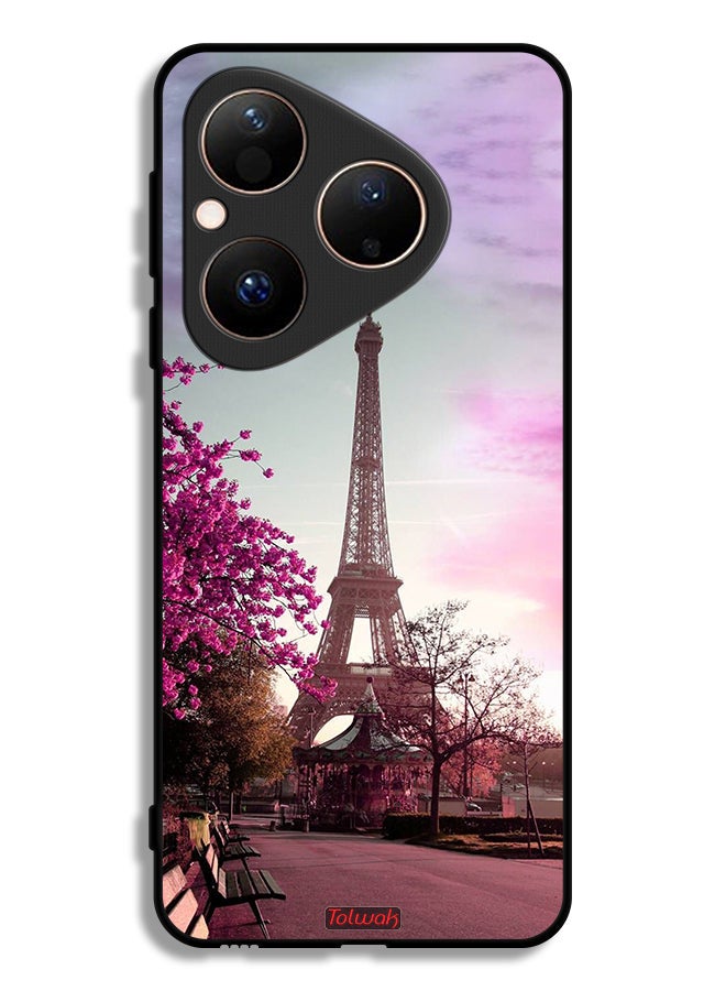 Tolwak Huawei Pura 80 Protective Case Cover Eiffel Tower - Image 1