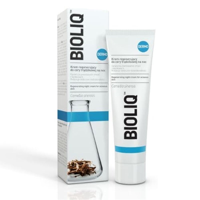 BIOLIQ Dermo Regenerating Night Cream For Acne prone Skin - 50 ml | With Glycerin & Vitamin E | Oily & Mixed and Acne-Prone Skin Suitable for sensetive skin - Image 5