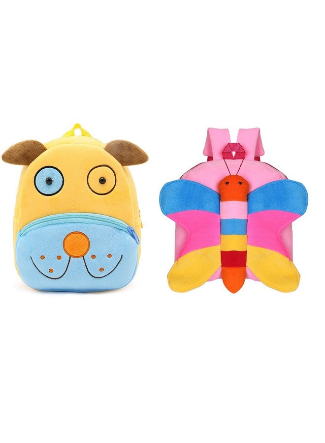 blue tree Kids School Bag Soft Plush Backpack Cartoon Bags Mini Travel Bag for for Girls Boys Toddler Baby Cute Dog & Pikachu - Image 1