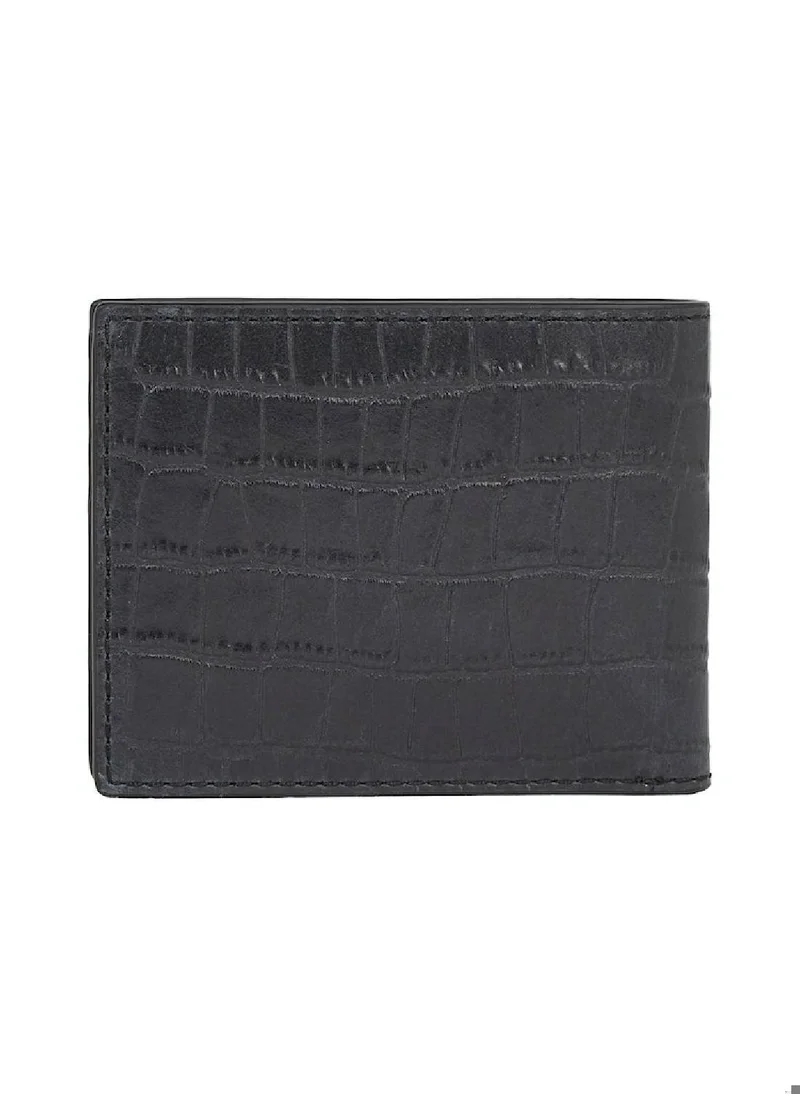 TOMMY HILFIGER Men's Texture Mini Cardholder/ Wallet - Leather, Black