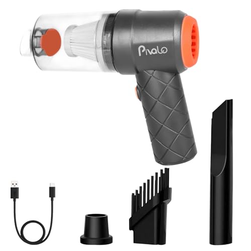 Pivalo 2-in-1 Cordless Car Vacuum Cleaner with Powerful Suction, Filter, 3 Nozzles & USB Charging | Portable Wireless Mini Car Air Blower for Home, Office & Travel Cleaning (Pack of 1, Black) - Image 1