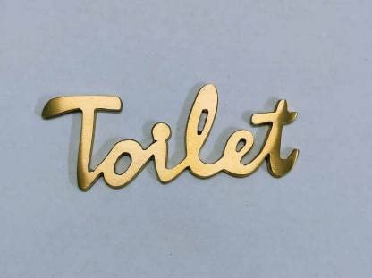 Carbon Coral Metal Crafts Brass Number Alphabet Toilet House Door School Hotel Restaurant Number Yellow - Image 2