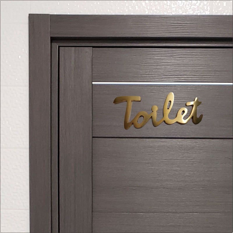 Carbon Coral Metal Crafts Brass Number Alphabet Toilet House Door School Hotel Restaurant Number Yellow - Image 5