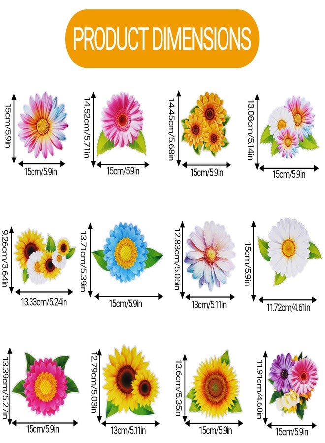 Sucrain 48 Pcs Spring Flowers Hanging Swirl Decorations, Spring Summer Sunflower Decor for Classroom Home Baby Shower Birthday Party Easter Party Mother's Day Wedding Supplies - Image 2