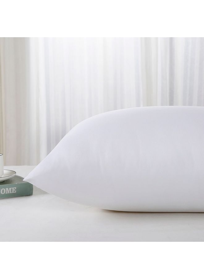 Simple Solid Color Rectangle Soft Sleeping Bed Pillow Fabric White 50x75cm - Image 4