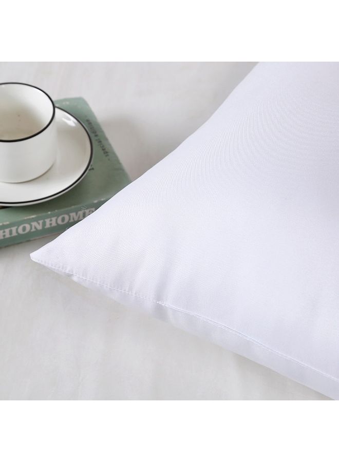 Simple Solid Color Rectangle Soft Sleeping Bed Pillow Fabric White 50x75cm - Image 5