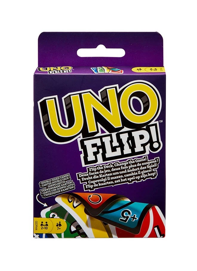 Mattel Games - Original UNO™ FLIP!™ Card Game – Double-Sided Deck with Light & Dark Sides, New Action Cards, FLIP Card, Ideal for Kids & Adults, Ages 7+ - Image 1