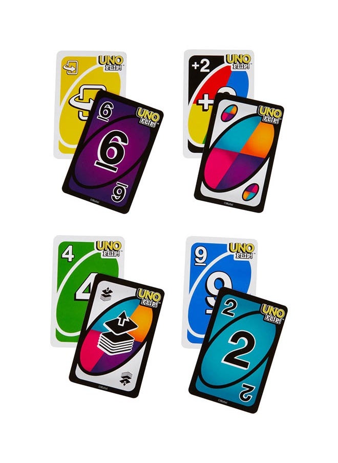 Mattel Games - Original UNO™ FLIP!™ Card Game – Double-Sided Deck with Light & Dark Sides, New Action Cards, FLIP Card, Ideal for Kids & Adults, Ages 7+ - Image 1