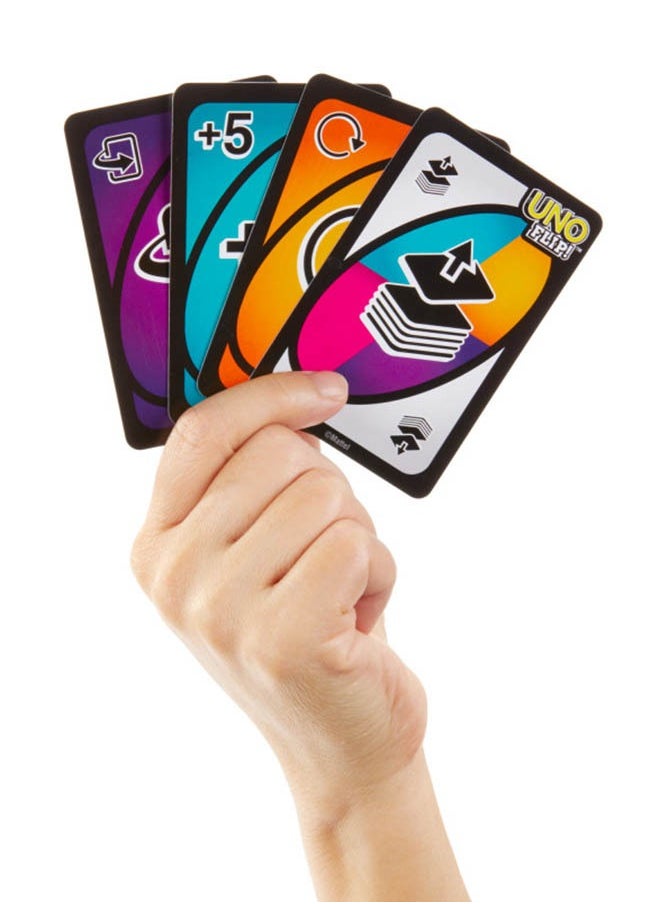Mattel Games - Original UNO™ FLIP!™ Card Game – Double-Sided Deck with Light & Dark Sides, New Action Cards, FLIP Card, Ideal for Kids & Adults, Ages 7+ - Image 1