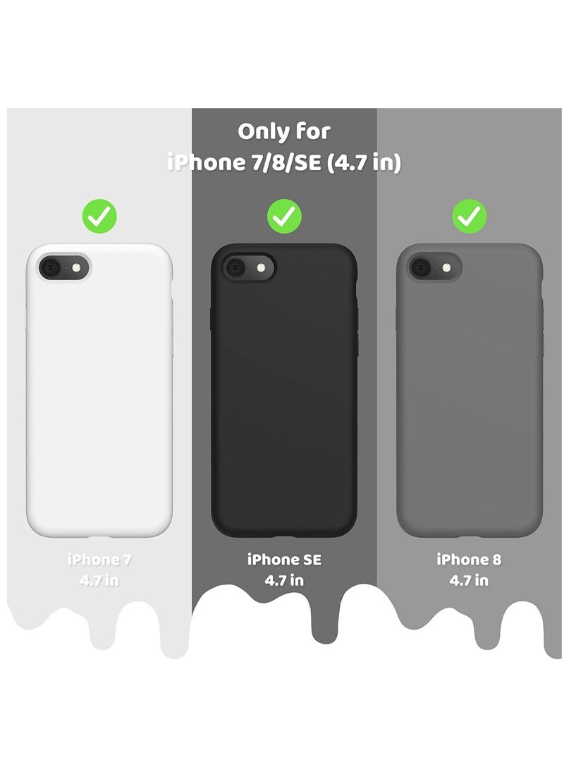 LEDIN iPhone SE 2022 Case, iPhone SE 2020 Phone case, iPhone 7/8 case Liquid Silicone Gel Rubber Phone Case, iPhone SE/8/7 4.7" Full Body Slim Soft Microfiber Lining Protective Case - Image 4
