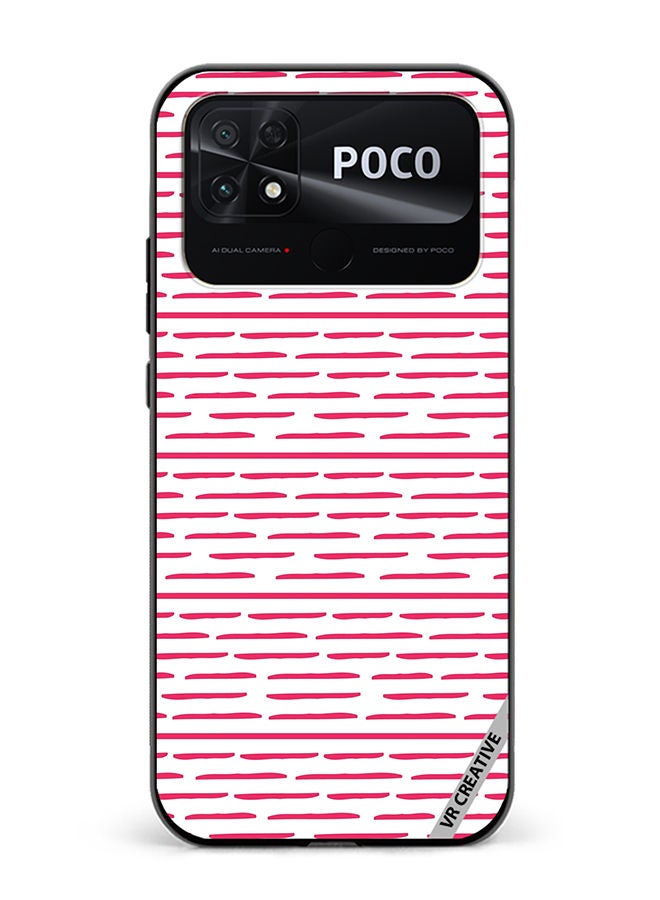 VR CREATIVE Protective Case Cover For Xiaomi Poco C40 Strips Design Multicolour - Image 1