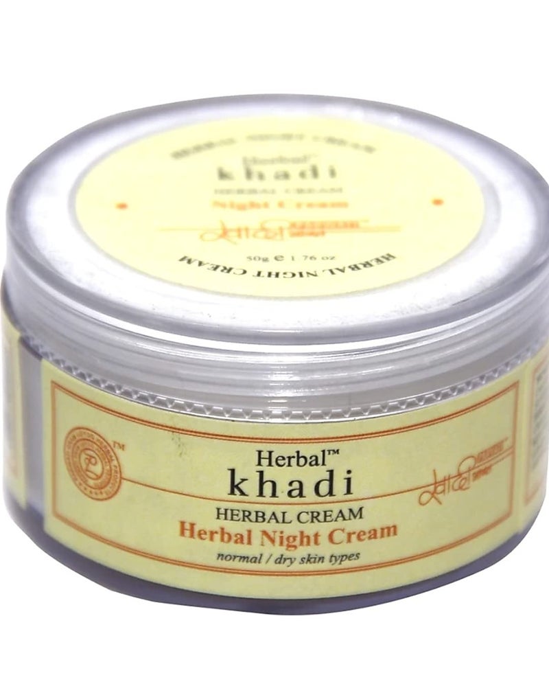 Khadi Herbal Khadi herbal Night Cream 50GM l Pharvati gramodyog herbal products  Made In India - Image 1