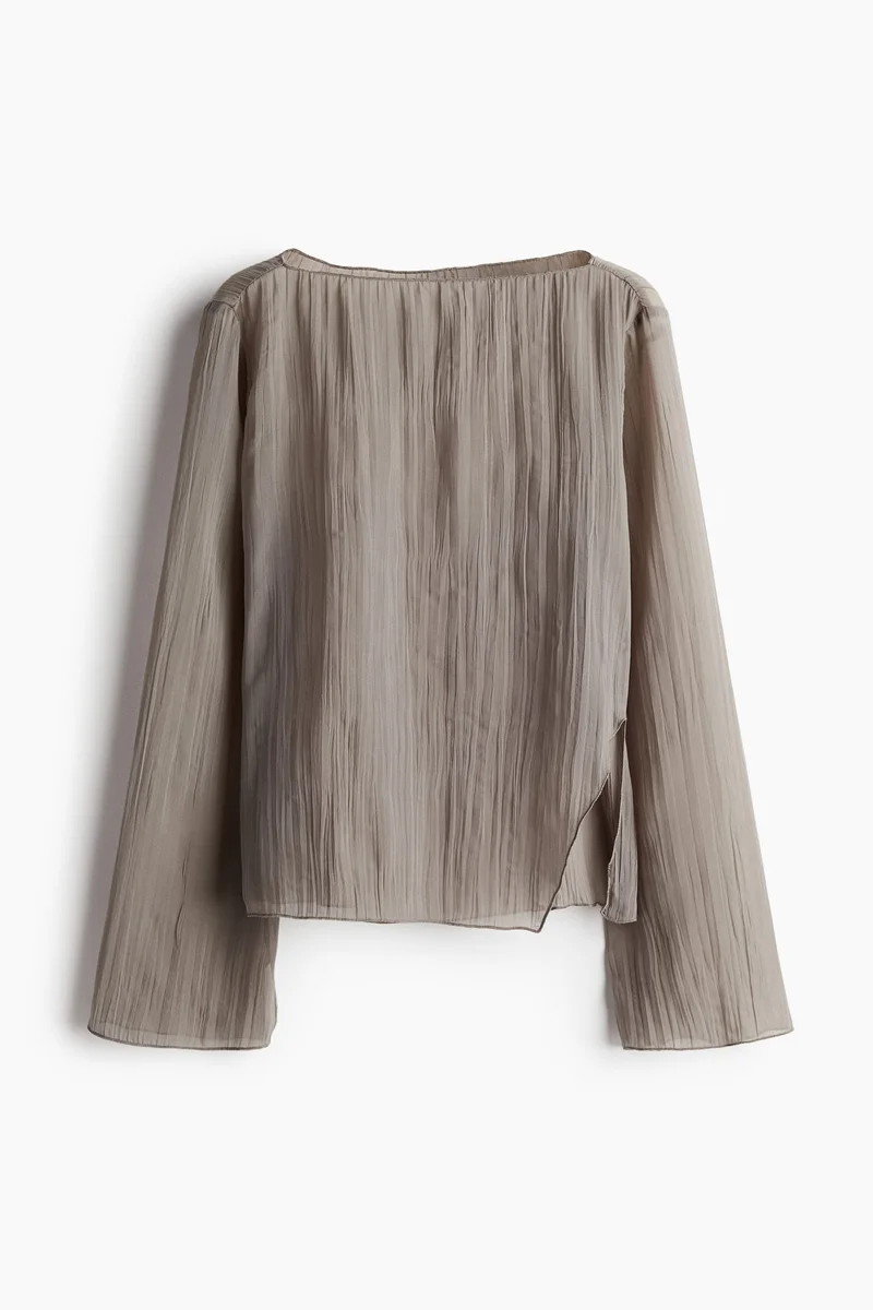 اتش اند ام Overlock-Detail Crinkled Top