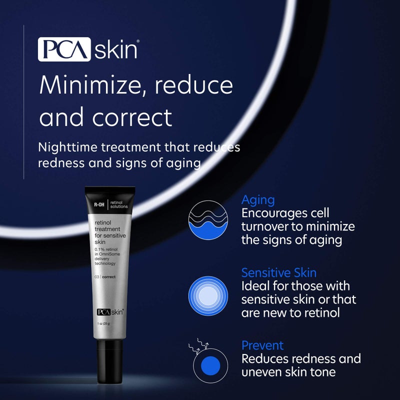 PCA SKIN Retinol Treatment for Sensitive Skin - Anti Aging Face Serum to Gently Reduce Redness & Minimize Fine Lines & Wrinkles - Contains Vitamin A & Hydrating Niacinamide (1 oz) - Image 2