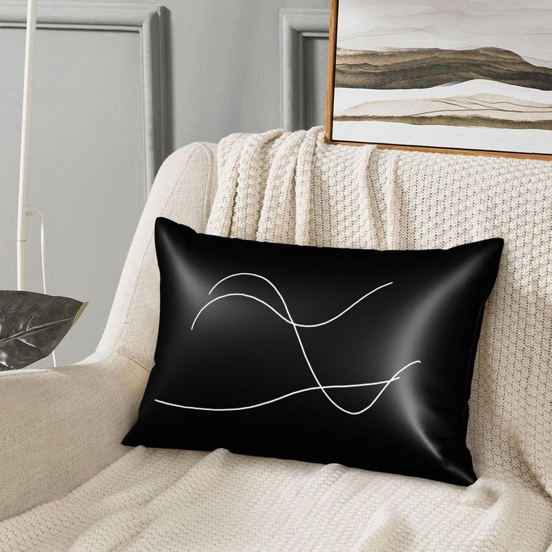Ubouigr Satin Pillowcase with Zipper 20x30in,Soft and Cozy Pillow case for Hair and Skin,The Beauty of Line Art Pillow Cover,Gifts for Men - Image 3