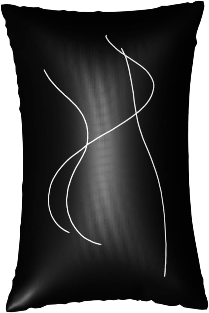 Ubouigr Satin Pillowcase with Zipper 20x30in,Soft and Cozy Pillow case for Hair and Skin,The Beauty of Line Art Pillow Cover,Gifts for Men - Image 2