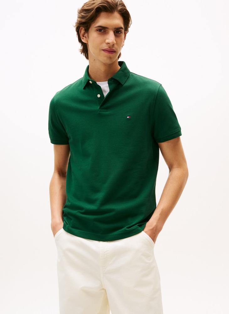 TOMMY HILFIGER 1985 Collection Flag Embroidery Regular Fit Polo Shirt - Image 2