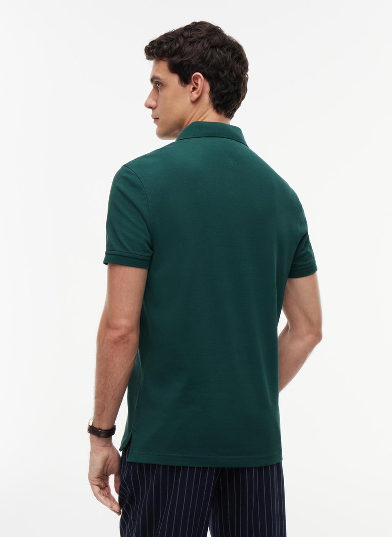 TOMMY HILFIGER 1985 Collection Flag Embroidery Regular Fit Polo Shirt - Image 4