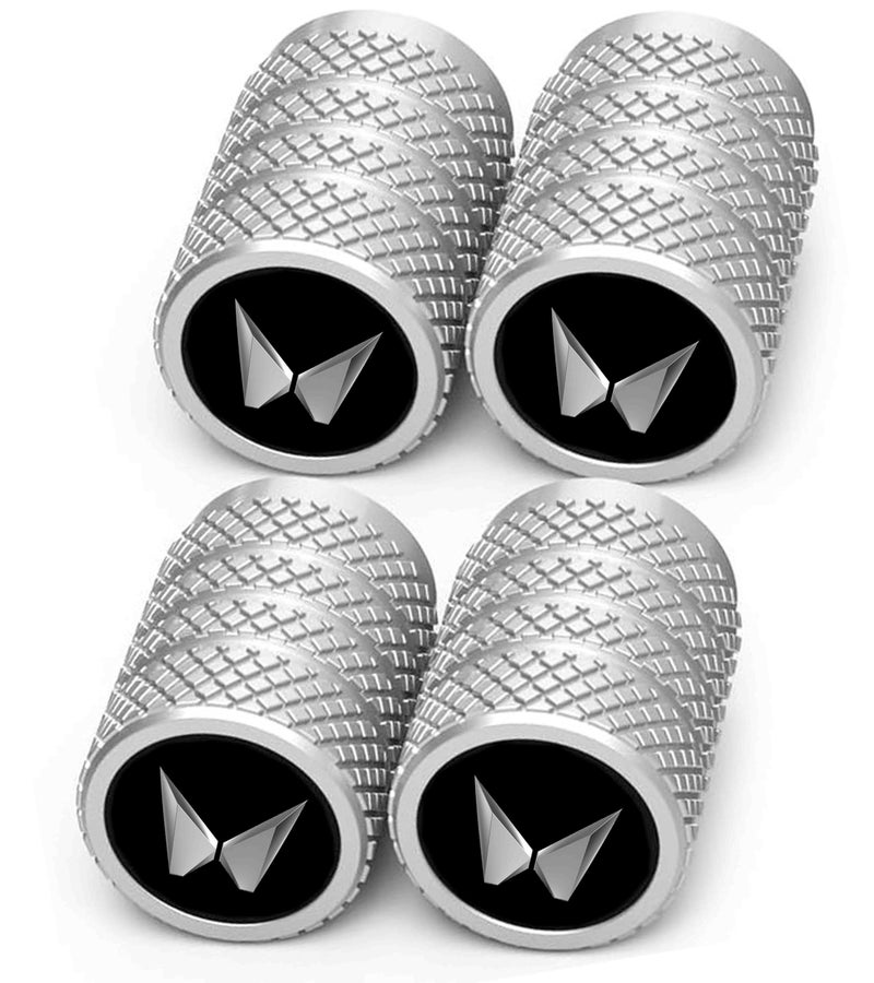Greenworld Premium Silver Metal Car Tyre Valve Cap Air Cap Car Tyre Valve Stem Cap Air Covers with Logo (New Mahin-dra) - Image 1