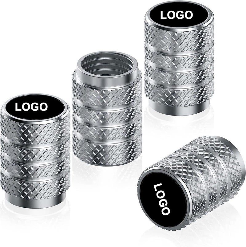 Greenworld Premium Silver Metal Car Tyre Valve Cap Air Cap Car Tyre Valve Stem Cap Air Covers with Logo (New Mahin-dra) - Image 2