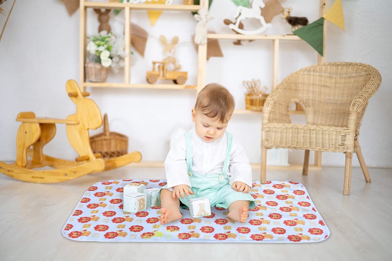 AAZEEM أوراق بوليستر جديدة للمواليد | واقي سرير للأطفال | حصائر جافة للأطفال مقاومة للماء ومنتجات جديدة للمواليد | عبوة من 1 | أصفر - Image 1