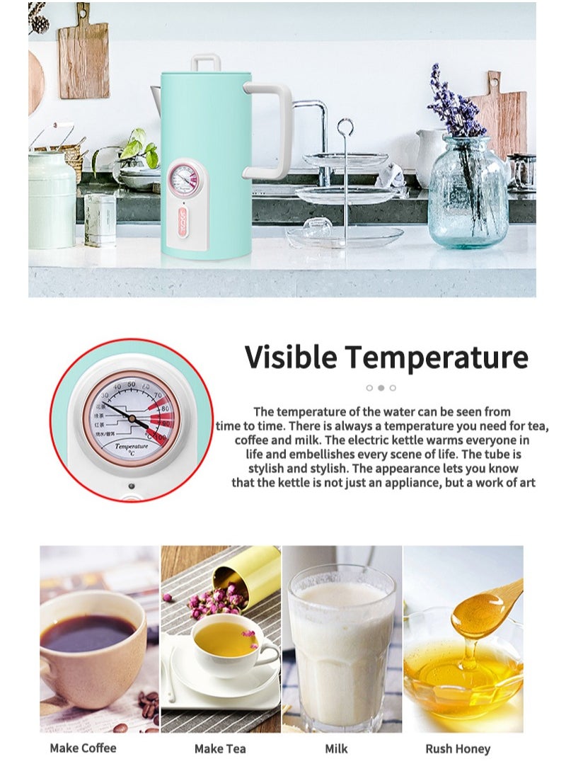 JACAL Stainless Steel Electric Kettle with Thermometer 1.5L 1800W GL-E12  - Image 2