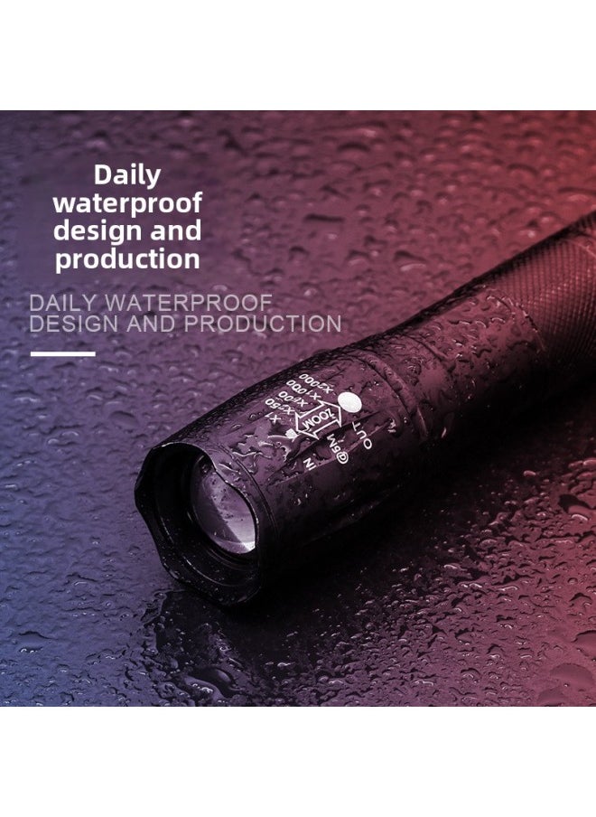 Generic - Portable Strong Light Rechargeable T6 Outdoor Mini Long-range Light A100 Tactical 10Wled Aluminum Alloy P50 Flashlight-Product Specifications:T6 Lamp Beads Single Flashlight Bubble Bag - Image 1