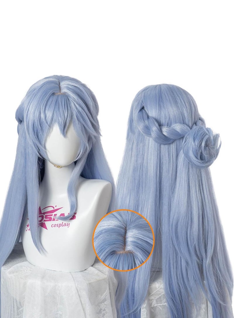 OSIAS Honkai Star Rail Robin Wig Light Blue Long Gradient Hair - Image 1