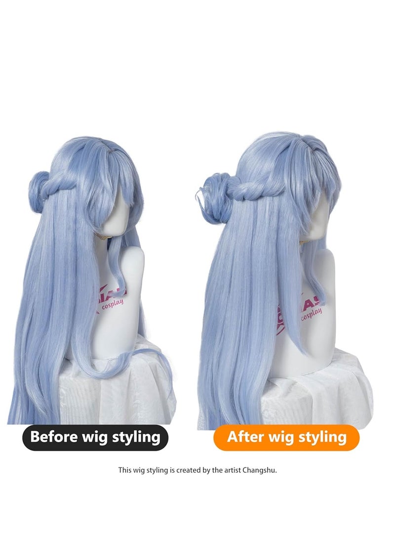 OSIAS Honkai Star Rail Robin Wig Light Blue Long Gradient Hair - Image 4
