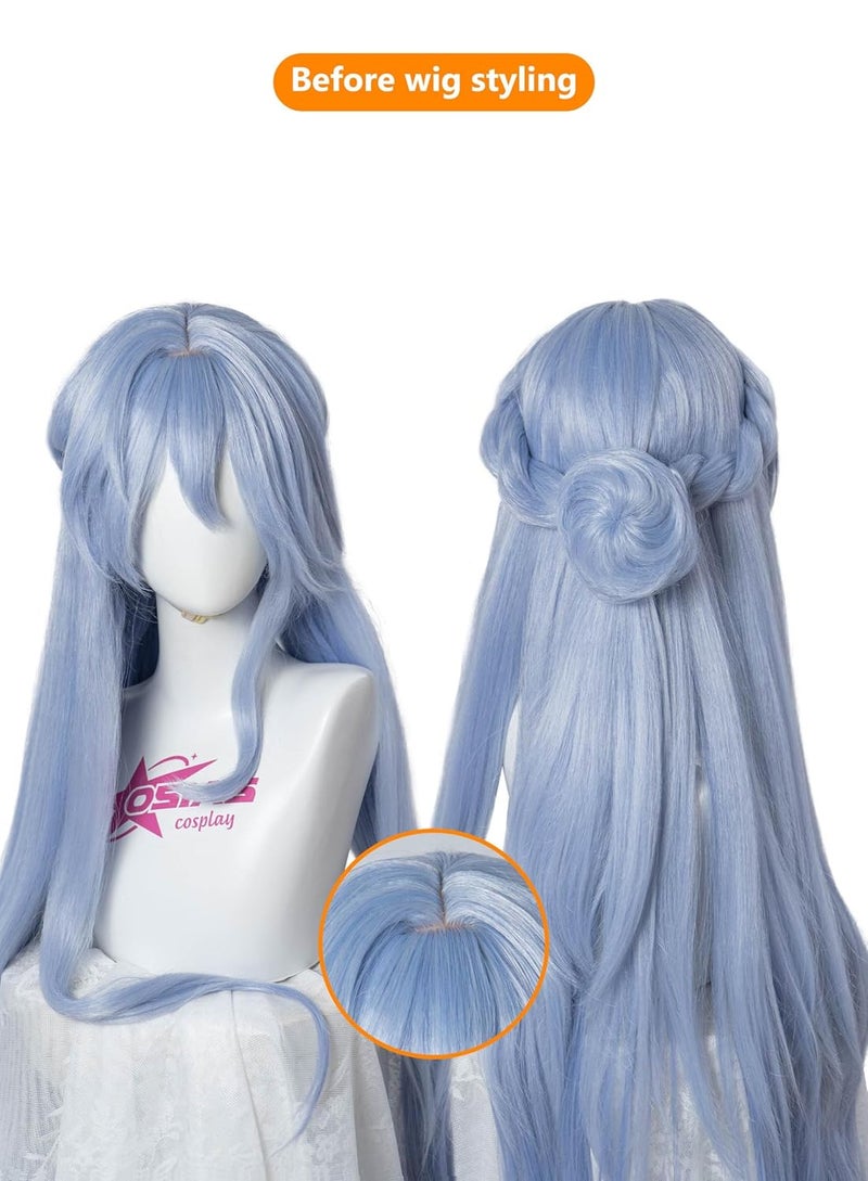 OSIAS Honkai Star Rail Robin Wig Light Blue Long Gradient Hair - Image 2