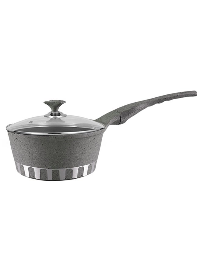RK ROYAL KITCHEN Cresta Sauce Pan 18 cm – Non Stick Marble Coated with Glass Lid, Ergonomic Cool Handle, Stylish and Durable Design, Perfect for Sauces, Soups, and Everyday Cooking  - Image 1