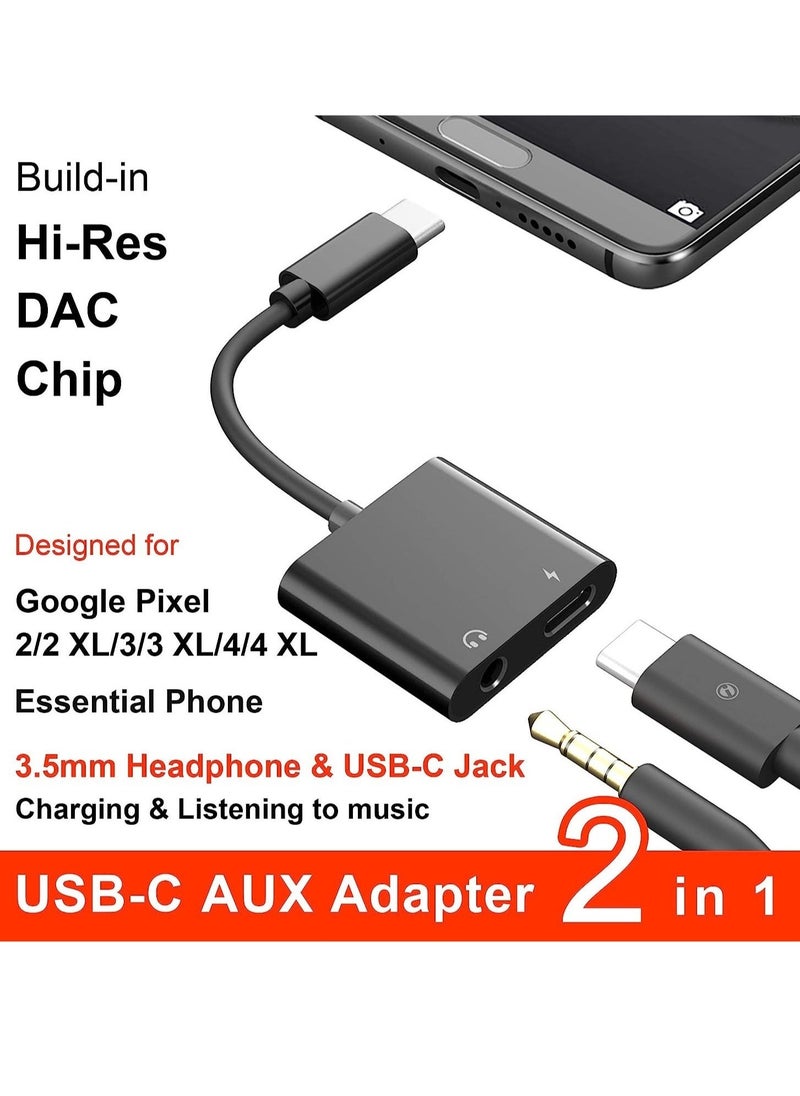 USB C to 3.5mm Headphone Adapter,60W Fast Charge,ivoros Type C Audio Jack Earphone Aux Converter,Work for iPad Pro/Air 4,Samsung Galaxy S21/S20/FE 5G  - Image 3