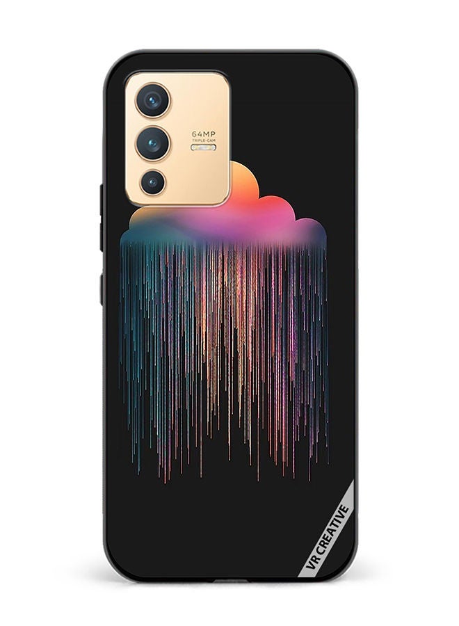 VR CREATIVE Protective Case Cover For Vivo V23 5G Animated Rain Design Multicolour - Image 1