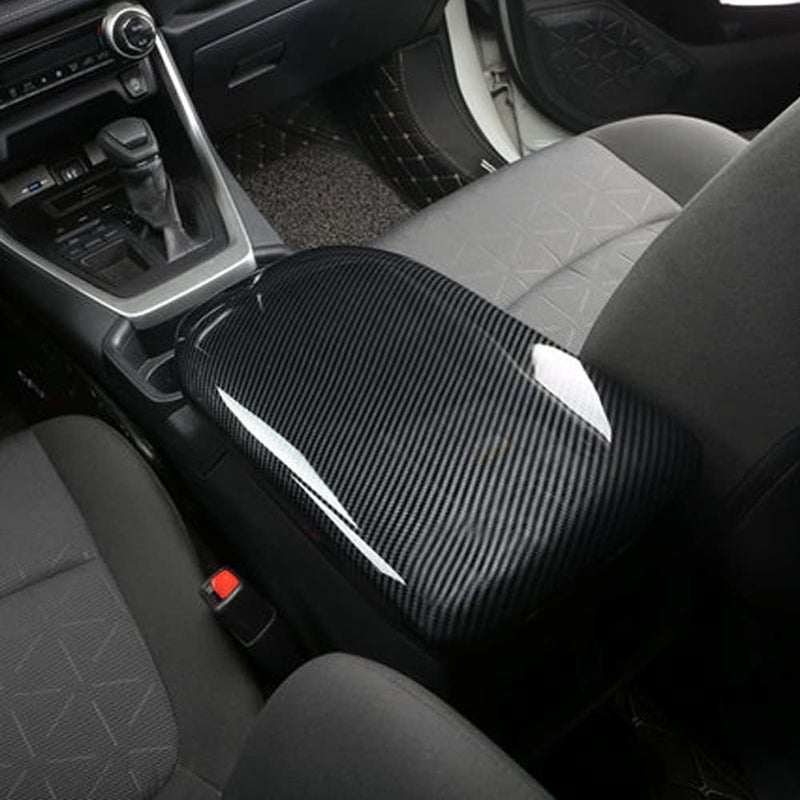 YOFAMO غطاء صندوق ذراع الراحة من ألياف الكربون YOFAMO ABS لسيارة RAV4 2019-2022 - Image 2
