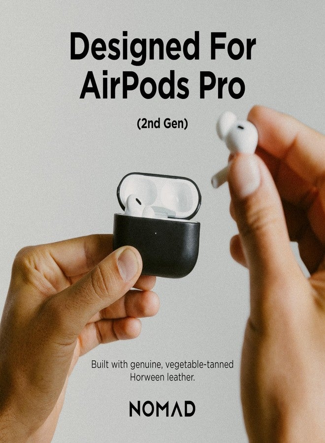 Nomad Airpods Pro 2 Case in Black Horween Leather, AirPods Pro 2nd gen Case Cover, Compatible with AirPods Pro Case 1st gen and 2nd, Case Cover, Qi and MagSafe Charging Compatible - Image 5