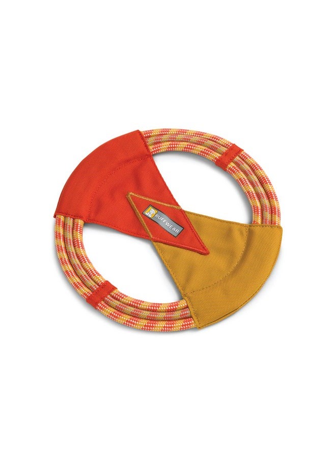 RUFFWEAR Ruffwear, Pacific Ring Dog Toy, Interactive Fetch and Tug Toy for Playing and Training, Sockeye Red  - Image 1