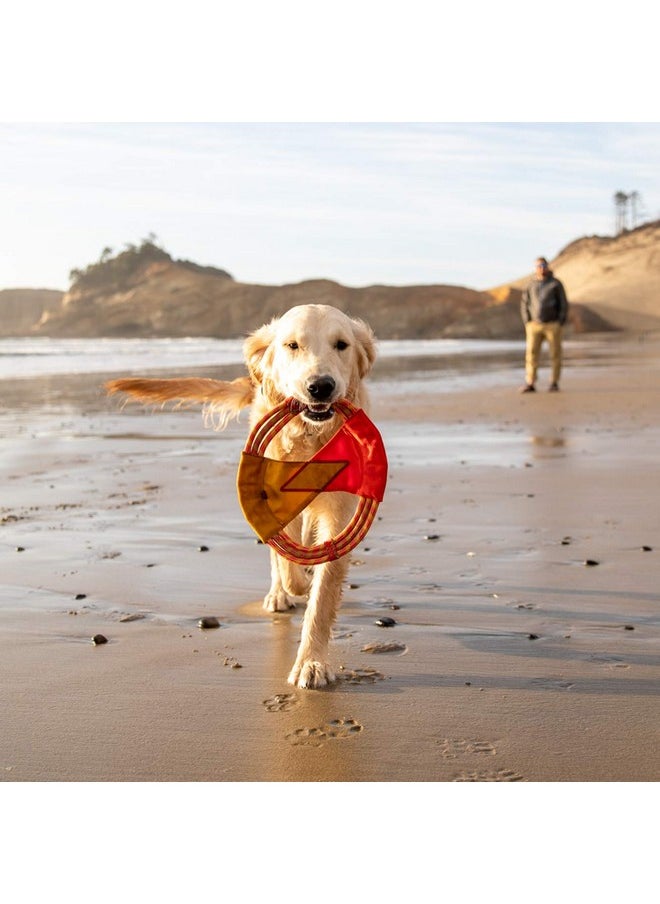 RUFFWEAR Ruffwear, Pacific Ring Dog Toy, Interactive Fetch and Tug Toy for Playing and Training, Sockeye Red  - Image 2