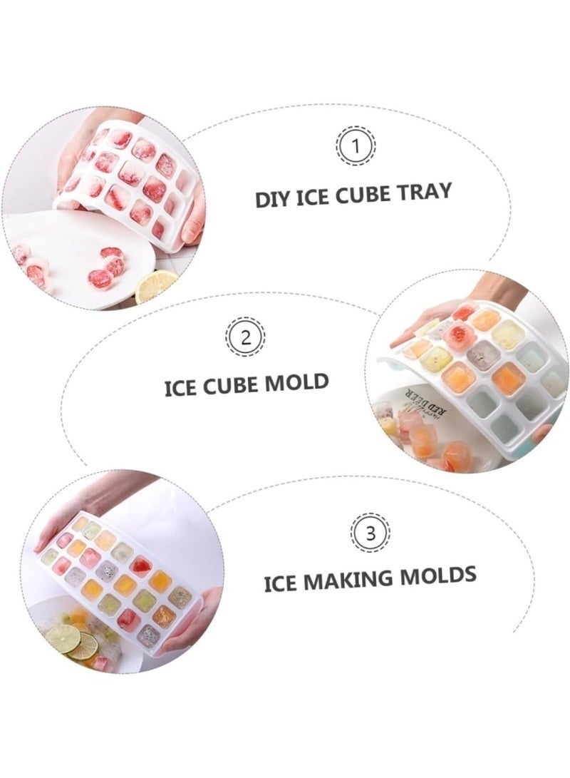صانع مكعبات ثلج مرن - صينية تجميد بـ 21 مكعبًا بتصميم سريع الفك، قالب ثلج آمن غذائيًا وقابل للتكديس للاستخدام اليومي في المطبخ - Image 5