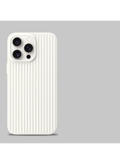 Compatible With Iphone 14 Pro Max 6.7-Inch Anti Drop Phone Case, With Vertical Stripe Anti Slip Design (White)