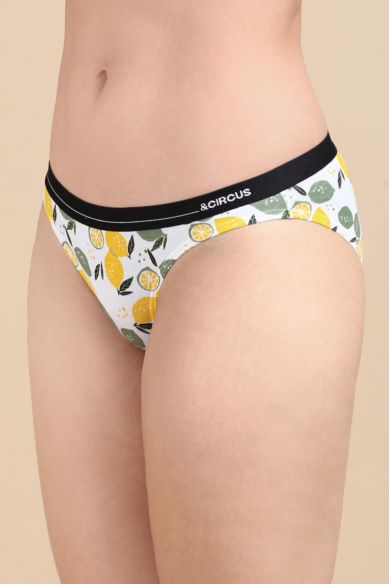 Circus &Circus Women's Puresoft Beechwood Modal Bikini | Innerwear for Women Seamless Underwear for Women Bikini for Women | Lemon Crush, M - Image 3