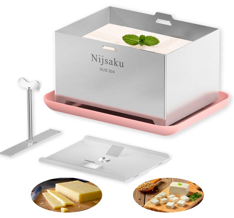 Tofu Press Stainless Steel Tofu Press  Paneer Maker  Cheese Press for Homemade Tofu Paneer Vegan Cheese  Heavy Duty EasytoUse Kitchen Tool with Adjustable Pressure Dishwasher Safe