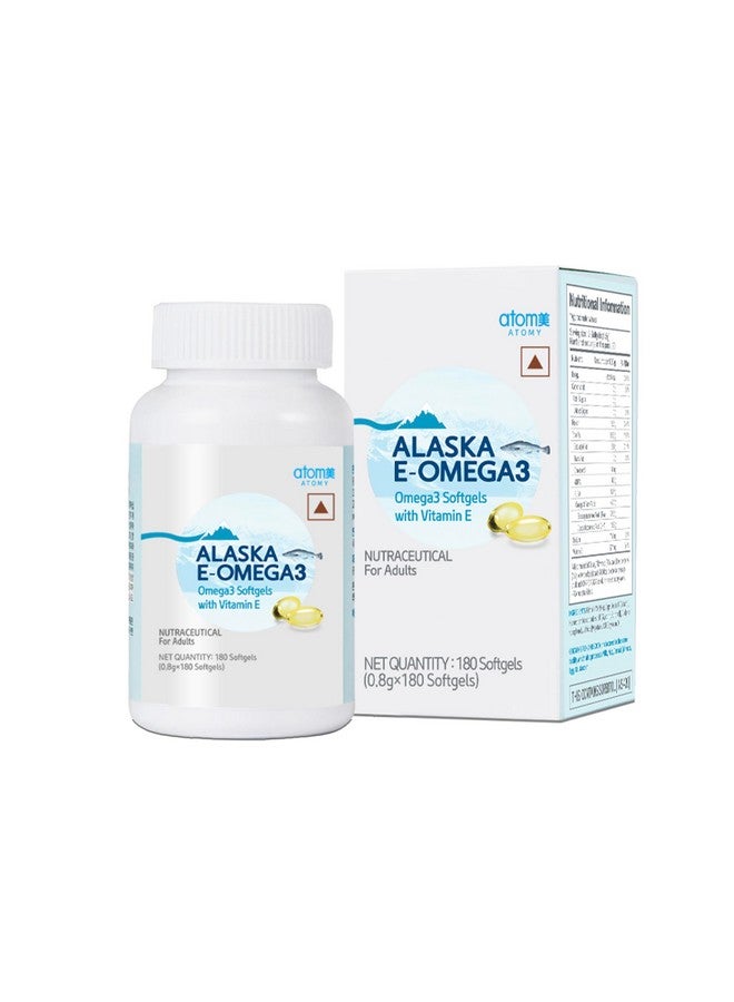 BARETH BROTHERS Atomy Alaska E-Omega3 Softgels with Vitamin E, 180 Softgels, 0.8g Each,  - Image 1